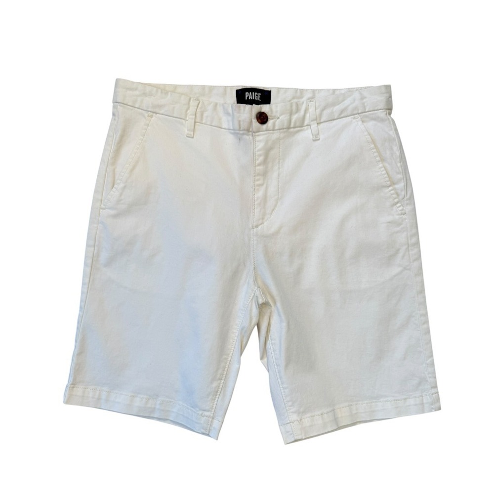 Paige Federal Slim‎ Chino Shorts Mens 32 White Cotton Stretch M684710-4484